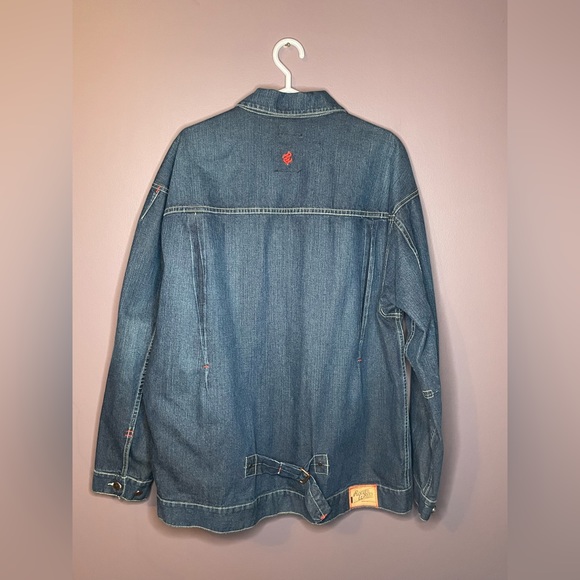 Rocawear Red Embroidered Denim Jacket - Picture 2 of 6